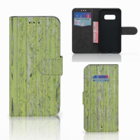 Samsung Galaxy S10e | Book Style Case | Green Wood | Portemonnee hoesje - thumbnail