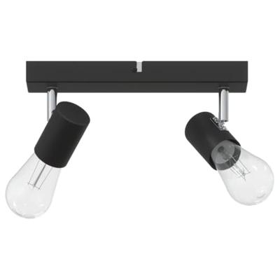 VidaXL Plafondspot met schijnwerpers zwart 26 x 6,5 x 11,5 cm metaal