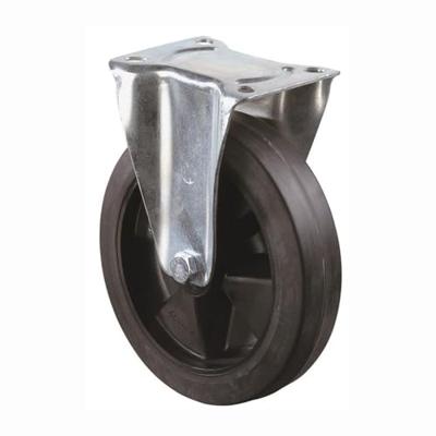 BS Rollen Bokwiel | wiel-d. 160 mm draagvermogen 250 kg | volledig van rubber | plaat L138xB109 mm | 1 stuk - L410.B60.160 L410.B60.160