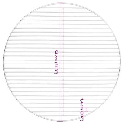 VidaXL Barbecuerooster rond ø54 cm 304 roestvrij staal