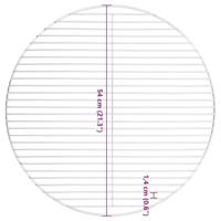 VidaXL Barbecuerooster rond ø54 cm 304 roestvrij staal - thumbnail