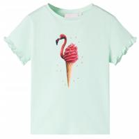Kindershirt 128 lichtmintkleurig - thumbnail