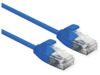 ROLINE UTP Data Center Patchkabel Cat.6A (Class EA), LSOH, extra dun, blauw, 2 m - thumbnail
