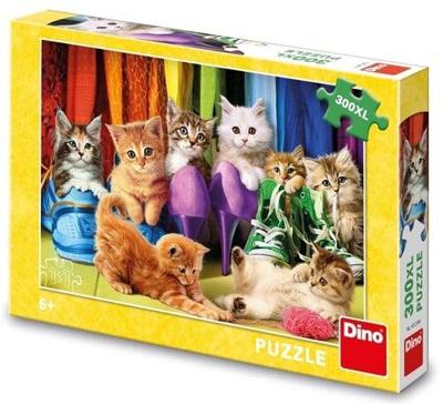 DinoToys Dino poezen puzzel 8 schattige poesje - 300 stukjes