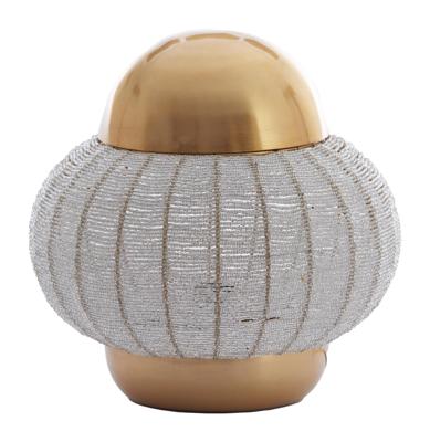 Light & Living Tafellamp 'Cetara' Kralen, 33cm, kleur Zilver/Brons