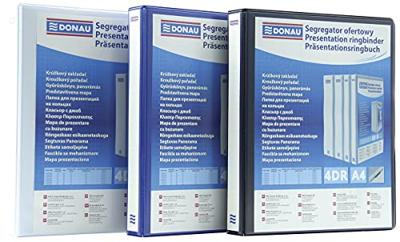 DONAU personaliseerbare ringmap, PP, ft A4, 4 D-ringen van 25 mm, wit DONAU personaliseerbare ringmap, PP, ft A4, 4 D-ringen van 25 mm, wit