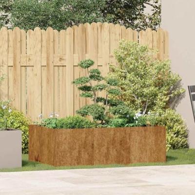 Plantenbak roestig 120x80x40 cm weervast staal Plantenbak roestig 120x80x40 cm weervast staal