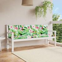 Tuinbankkussens 2 st 200x50x7 cm stof meerkleurig - thumbnail