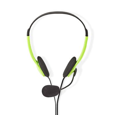 Nedis CHST100GN Pc-headset On-ear 2x 3,5 Mm Connectoren 2,0 M Groen - thumbnail