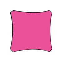 Zonnezeil vierkant 500 x 500 cm Fuchsia - thumbnail
