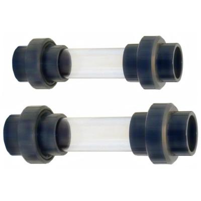 PVC zichtglas met 3-delige koppelingen - 50 mm PVC zichtglas met 3-delige koppelingen - 50 mm
