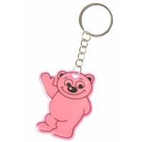 LG Imports sleutelhanger beer junior 6 cm rubber roze - thumbnail