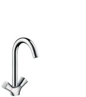 Hansgrohe Logis 1 gats keukenkraan met hoge draaibare uitloop chroom 71280000 - thumbnail