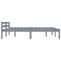 Bedframe massief grenenhout grijs 180x200 cm - thumbnail