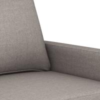 3-delige Loungeset met kussens stof taupe - thumbnail
