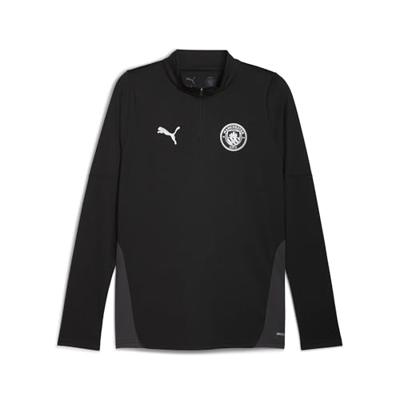 PUMA Manchester City Trainingstrui 1/4-Zip 2025-2026 Zwart Zilver PUMA Manchester City Trainingstrui 1/4-Zip 2025-2026 Zwart Zilver
