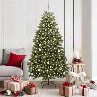 VidaXL Kunstkerstboom met 300 led groen 180 cm pvc en metaal - thumbnail