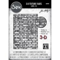 Sizzix • 3d texture fades embossing folder brickwork large/a5 by tim holtz - thumbnail