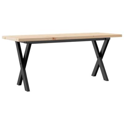 Salontafel X-frame 110x40x45,5 cm grenenhout en staal