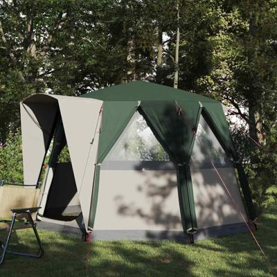 Huisje Tent met dak met opslag Groen en Wit 320 x 320 x 203 cm