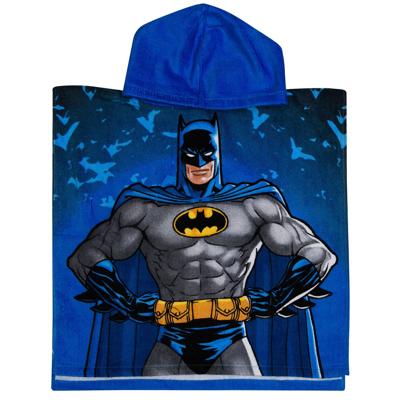 Batman badponcho blauw junior 50 x 100 cm