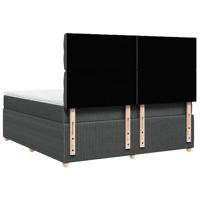 Boxspring met matras stof donkergrijs 180x200 cm - thumbnail