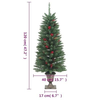Kunstkerstbomen 2 st 100 LED's 120 cm groen