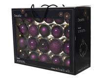 Glazen kerstballen in koffer vijg 42 st Decoris - Decoris - thumbnail