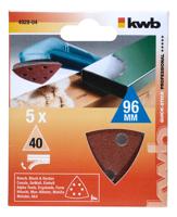 Klit delta schuurschijf 96 mm K40 6 stuks kaart KWB - Kwb - thumbnail