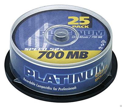 Platinum 102565 CD-R 80 disc 700 MB 25 stuk(s) Spindel