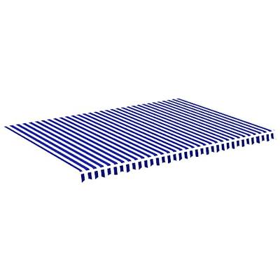 Vervangingsdoek voor luifel 5x3,5 m blauw en wit