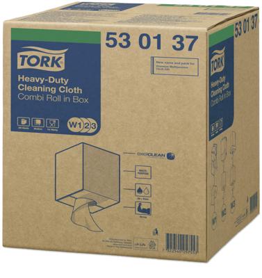 Reinigingsdoek Tork W2 Premium Heavy-Duty 1-laags 106m wit 530137