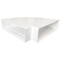 Horizontale bocht 90° - 220x90mm - thumbnail