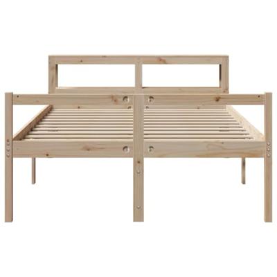 Seniorenbed met hoofdbord massief grenenhout 160x200 cm