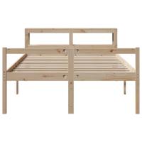 Seniorenbed met hoofdbord massief grenenhout 160x200 cm - thumbnail