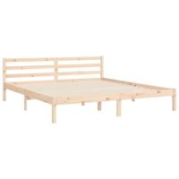 Bedframe met hoofdbord massief hout - thumbnail