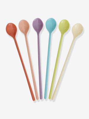 Set van 6 melk lepels in melamine GLORY DAYS COLORS RICE meerkleurig