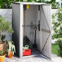Tuinschuur 118,5x97x209,5 cm gegalvaniseerd staal grijs - thumbnail