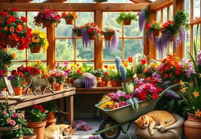 Nap in the Greenhouse Puzzel 1000 stukjes