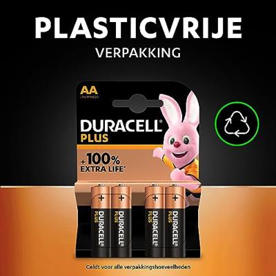 Duracell Plus Alkaline AA-batterijen - thumbnail