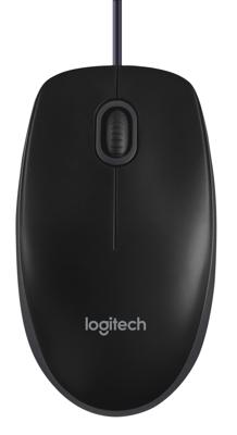 Logitech B100 Muis USB Optisch Zwart 3 Toetsen 800 dpi Ergonomisch