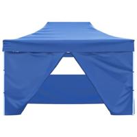 Vouwtent pop-up met 4 zijwanden 3x4,5 m blauw - thumbnail