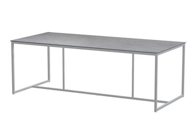 Quatro Tafelframe Frost Grey met HPL Light Grey tafelblad 220 x 95 cm 4SO - 4so