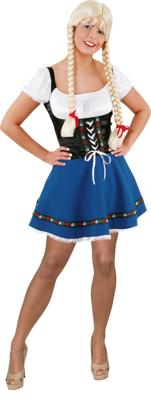 Sexy Dirndl Klara Blauw/Zwart