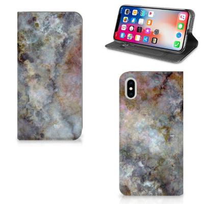 Apple iPhone Xs Max | Standcase | Marmer Grijs