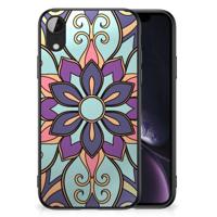 Apple iPhone XR Bloemen Hoesje Purple Flower - thumbnail