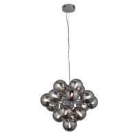 Searchlight Hanglamp GlasBerry Globe 17-lichts zwart met smoke glas - 52131-17SM - thumbnail