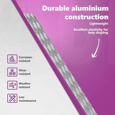 VidaXL Trap tread rechthoekig 2 pcs zilver 100 x 20 cm aluminium