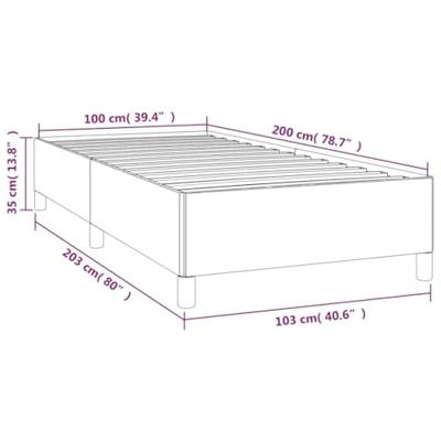 Bedframe zonder matras 100x200 cm stof lichtgrijs