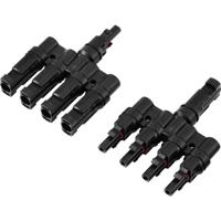 TRU COMPONENTS TC-13805800 4-voudige PV-aftakverbinderset Zwart Inhoud: 2 stuk(s) - thumbnail